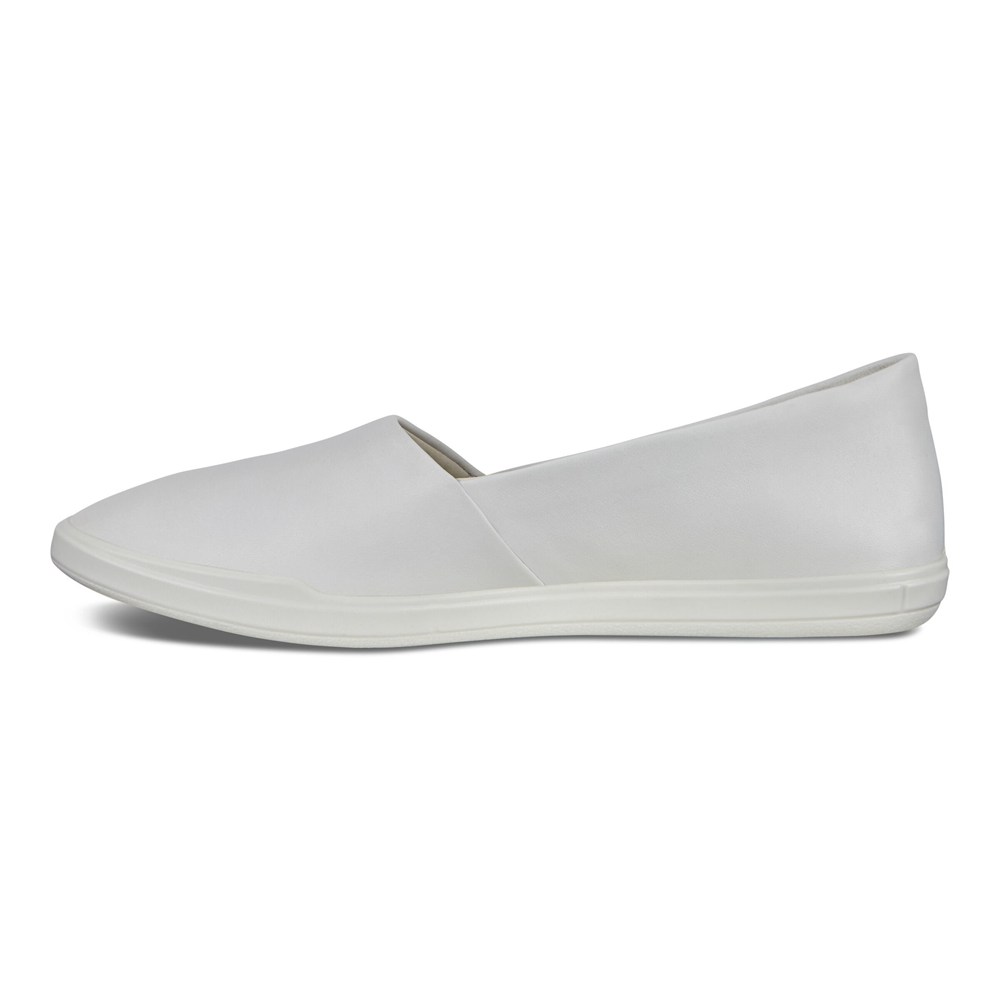 ECCO Womens Loafer White - Simpil - UKF-413085